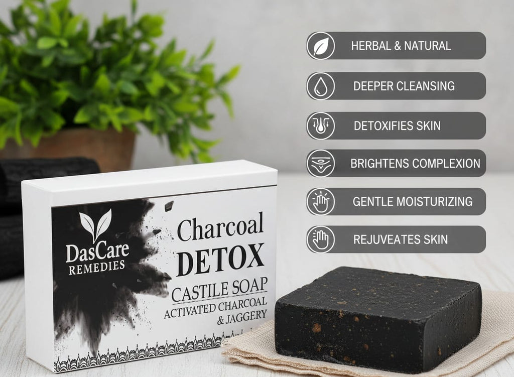 DasCare Remedies Charcoal Detox Castile Soap (Handmade)