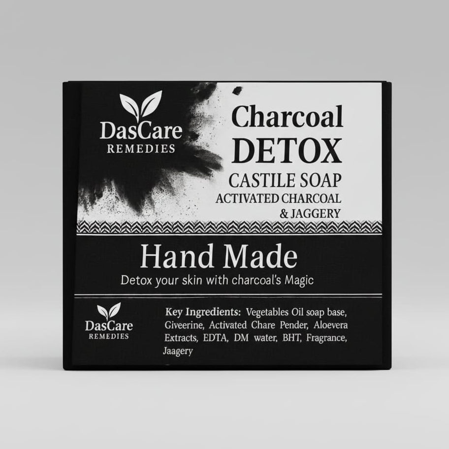 DasCare Remedies Charcoal Detox Castile Soap (Handmade)