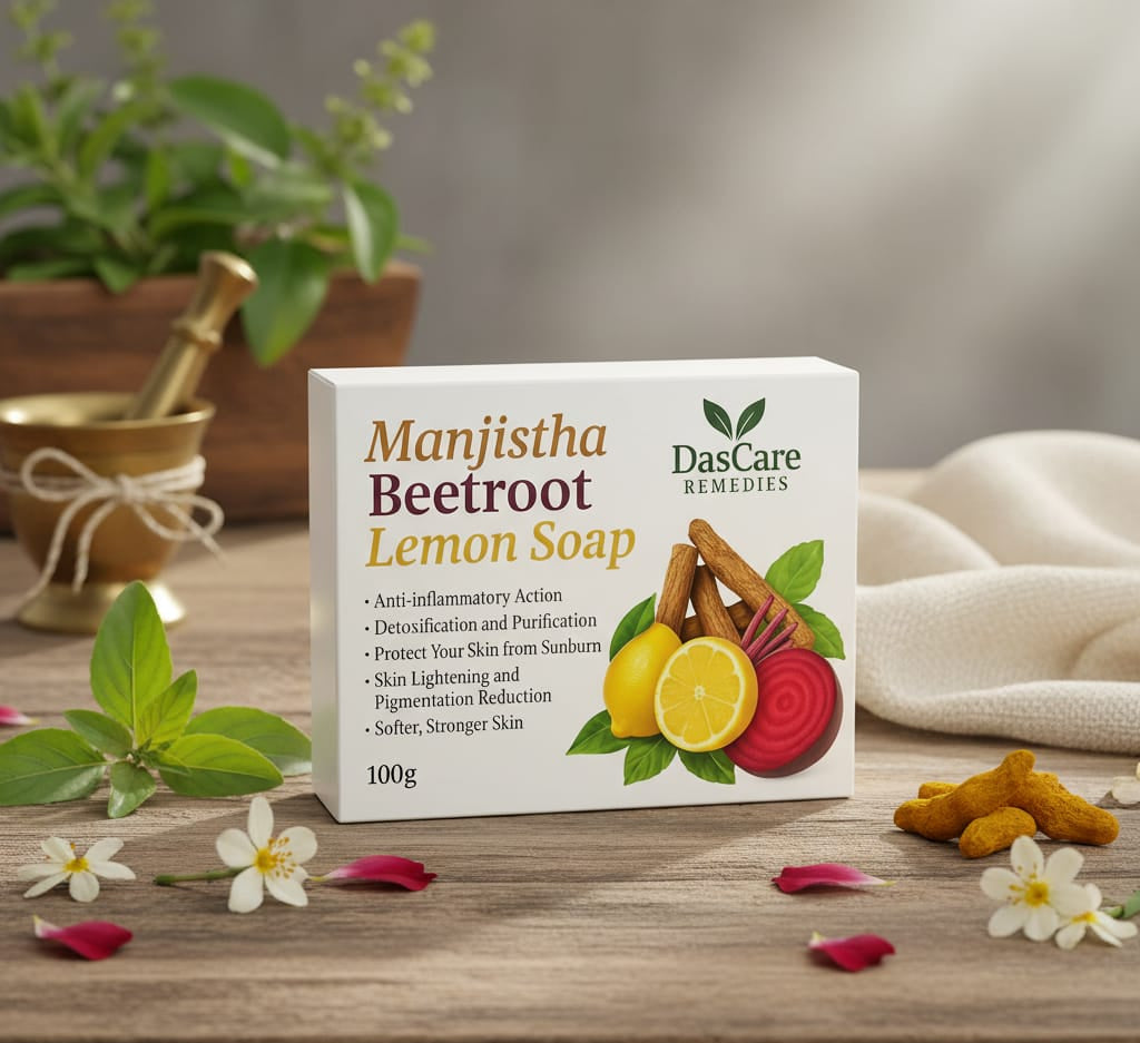 DasCare Remedies Manjistha Beetroot Lemon Soap